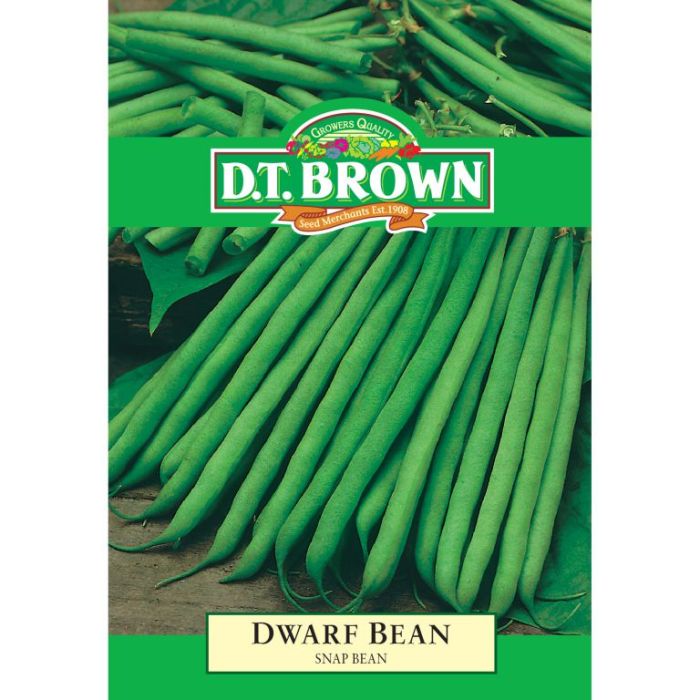 D.T. BROWN DWARF BEAN SNAP BEAN SEEDS all green