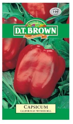 D.T. BROWN CAPSICUM CALIFORNIAN WONDER SEEDS all green