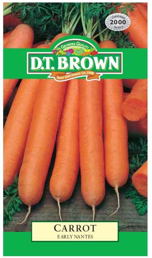 D.T. BROWN CARROT EARLY NANTES SEEDS all green