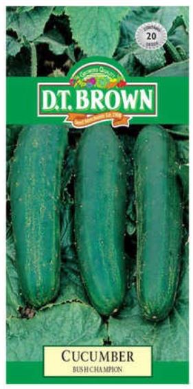 D.T. BROWN CUCUMBER BUSH CHAMPION SEEDS all green