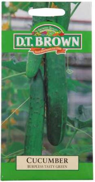 D.T. BROWN CUCUMBER BURPLESS TASTY GREEN SEEDS all green
