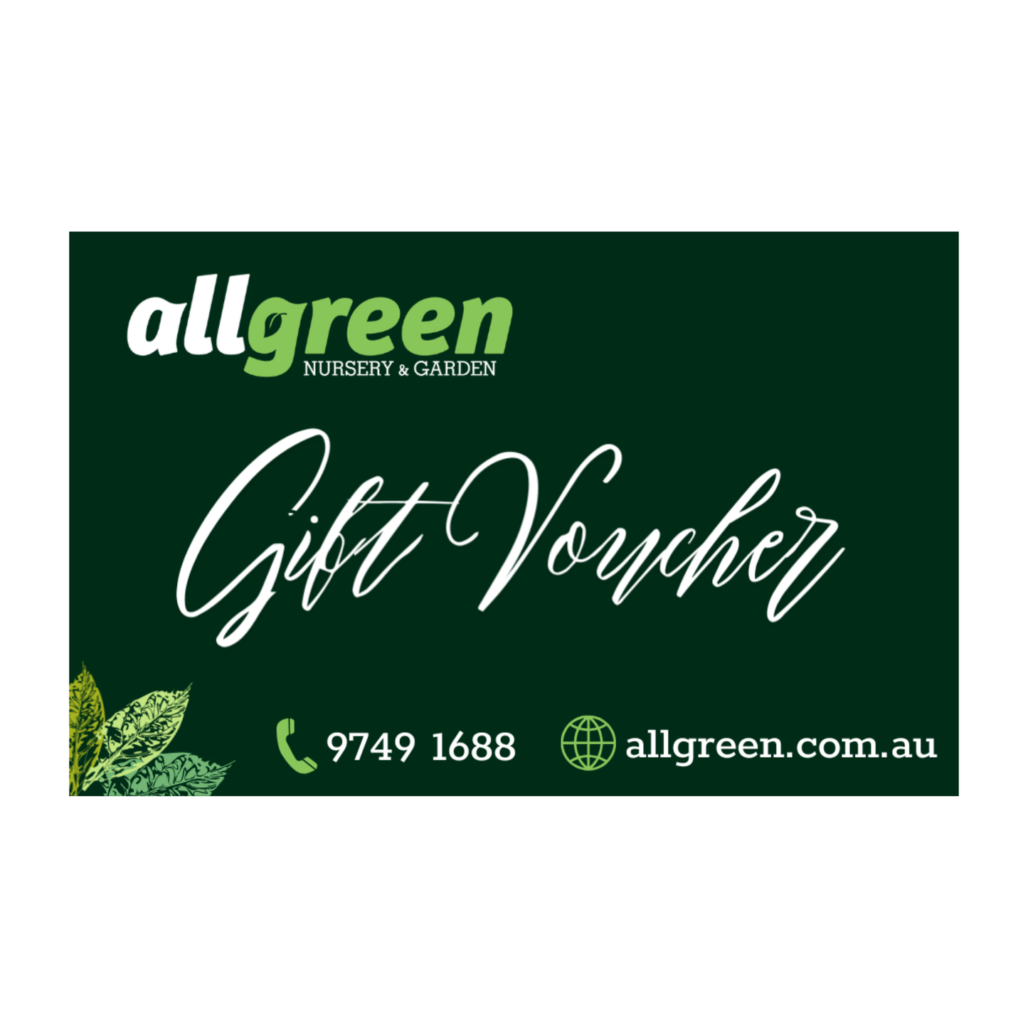 Gift Voucher all green
