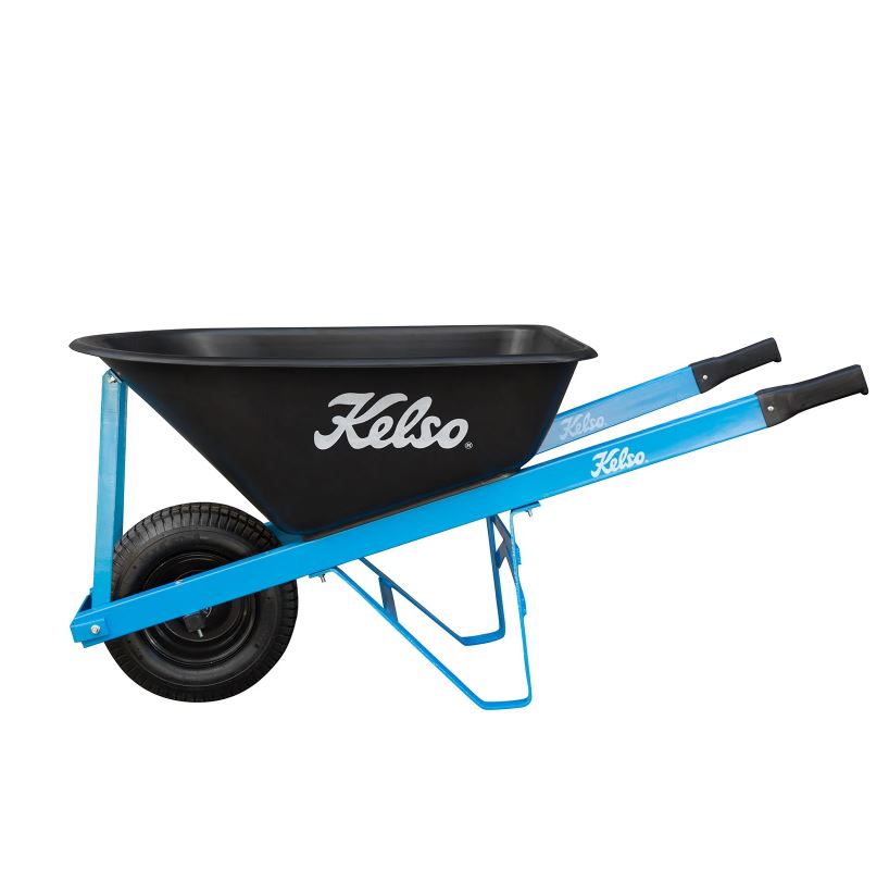 Kelso Tradesman Poly Tray Wheelbarrow all green