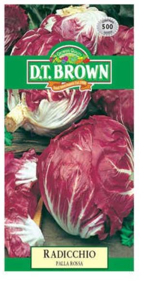 D.T. BROWN RADICCHIO PALLA ROSSA SEEDS all green