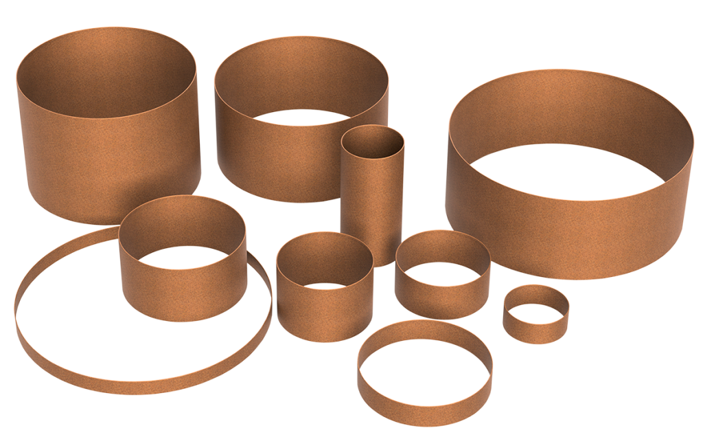SHAPESCAPER® Steel Ring Planters all green