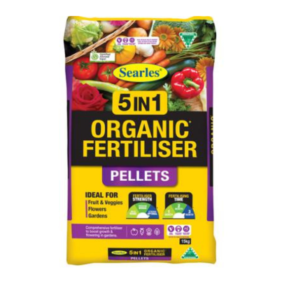 Searles® 5 IN 1 Organic Fertiliser Pellets - 15Kg all green