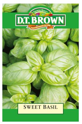 D.T. BROWN SWEET BASIL SEEDS All Green