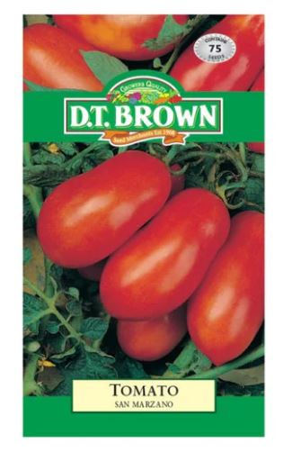 D.T. BROWN TOMATO SAN MARZANO SEEDS all green