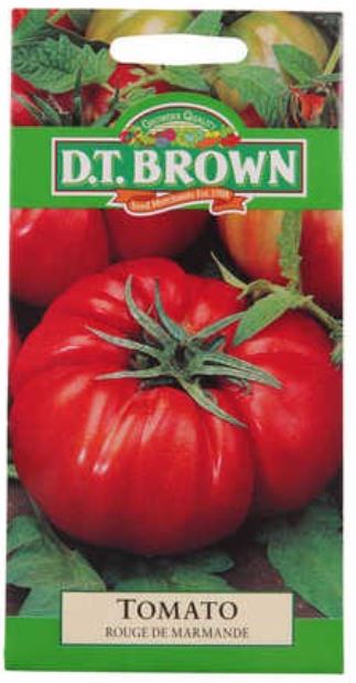 D.T. BROWN TOMATO ROUGE DE MARMANDE SEEDS all green