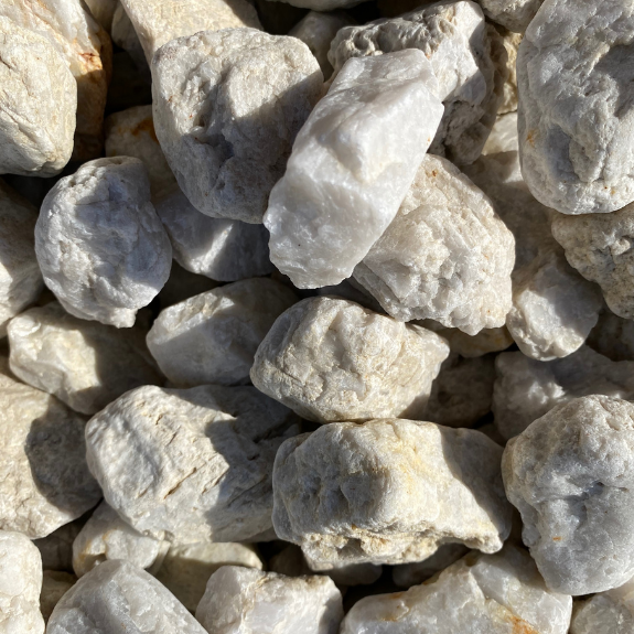 50mm White Ice Pebbles all green