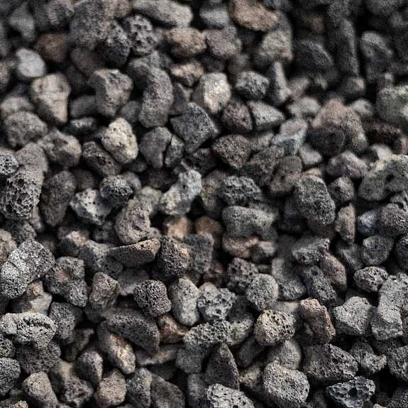 14mm Natural Black Scoria all green