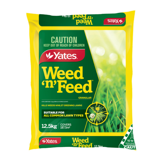 Yates Weed & Feed Granules - 12.5 kg all green