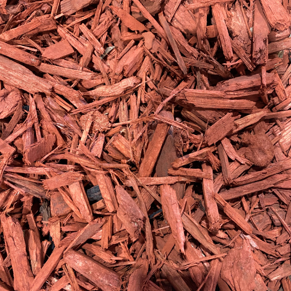 Dyed Red Mulch all green