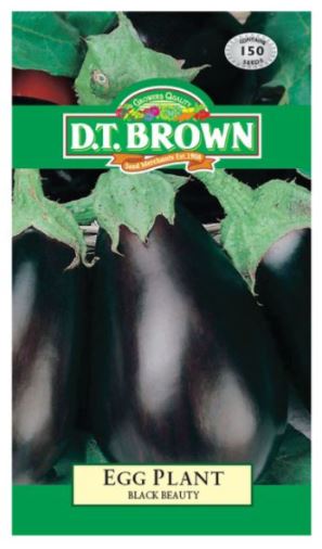 D.T. BROWN EGG PLANT BLACK BEAUTY SEEDS