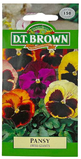D.T. BROWN PANSY SWISS GIANTS SEEDS