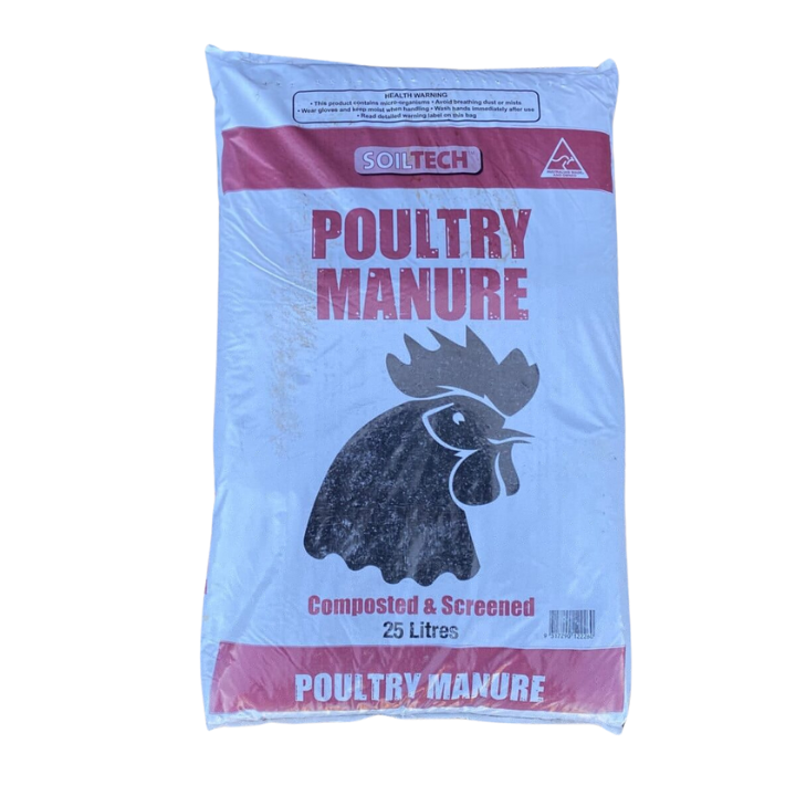 Grow Better 'Soiltech' Poultry Manure Composted & Screened - 25 Litre