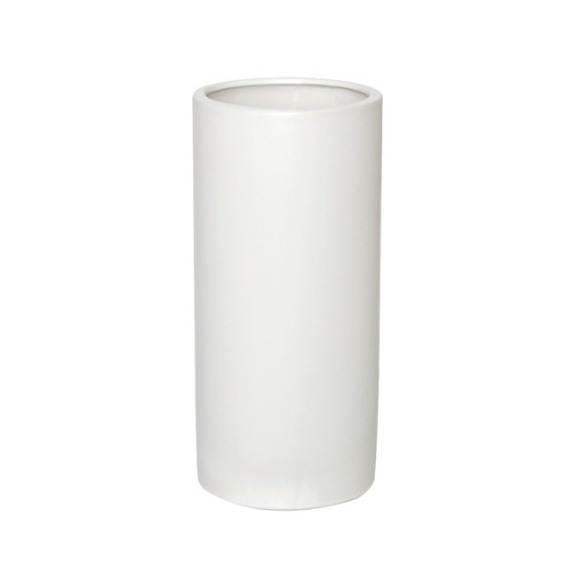 Saxon Cylinder Pot - White